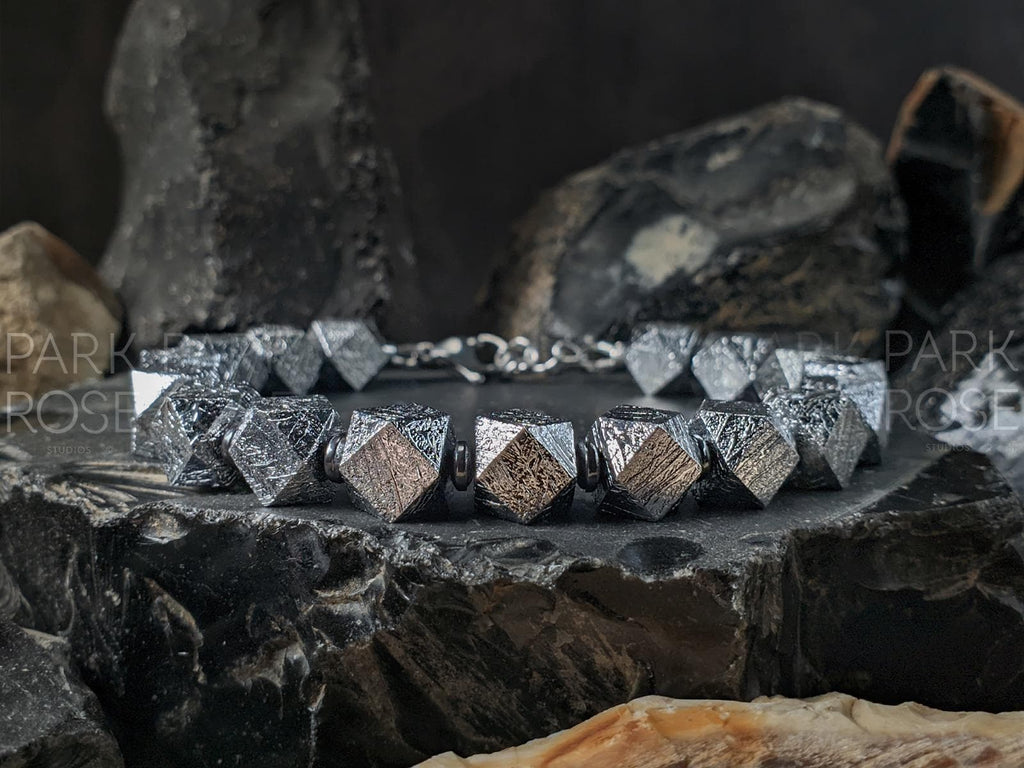 Faceted Gibeon Meteorite Bracelet
