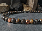Chunky Bronzite and Copper Necklace (10mm)