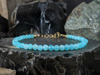 Dainty Faceted Amazonite Bracelet or Anklet (4mm)