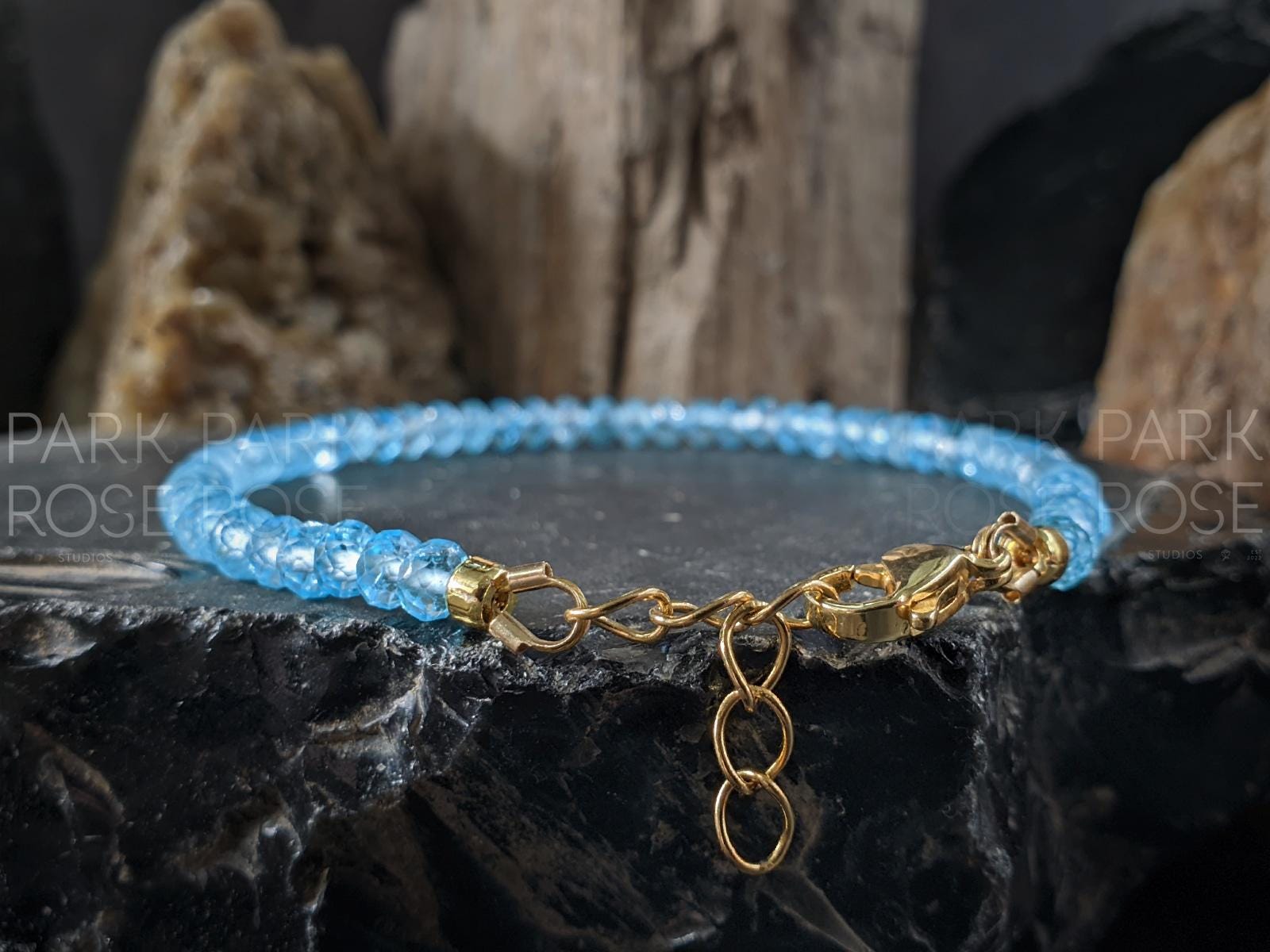 Dainty Faceted Brazil Topaz Bracelet (4mm)