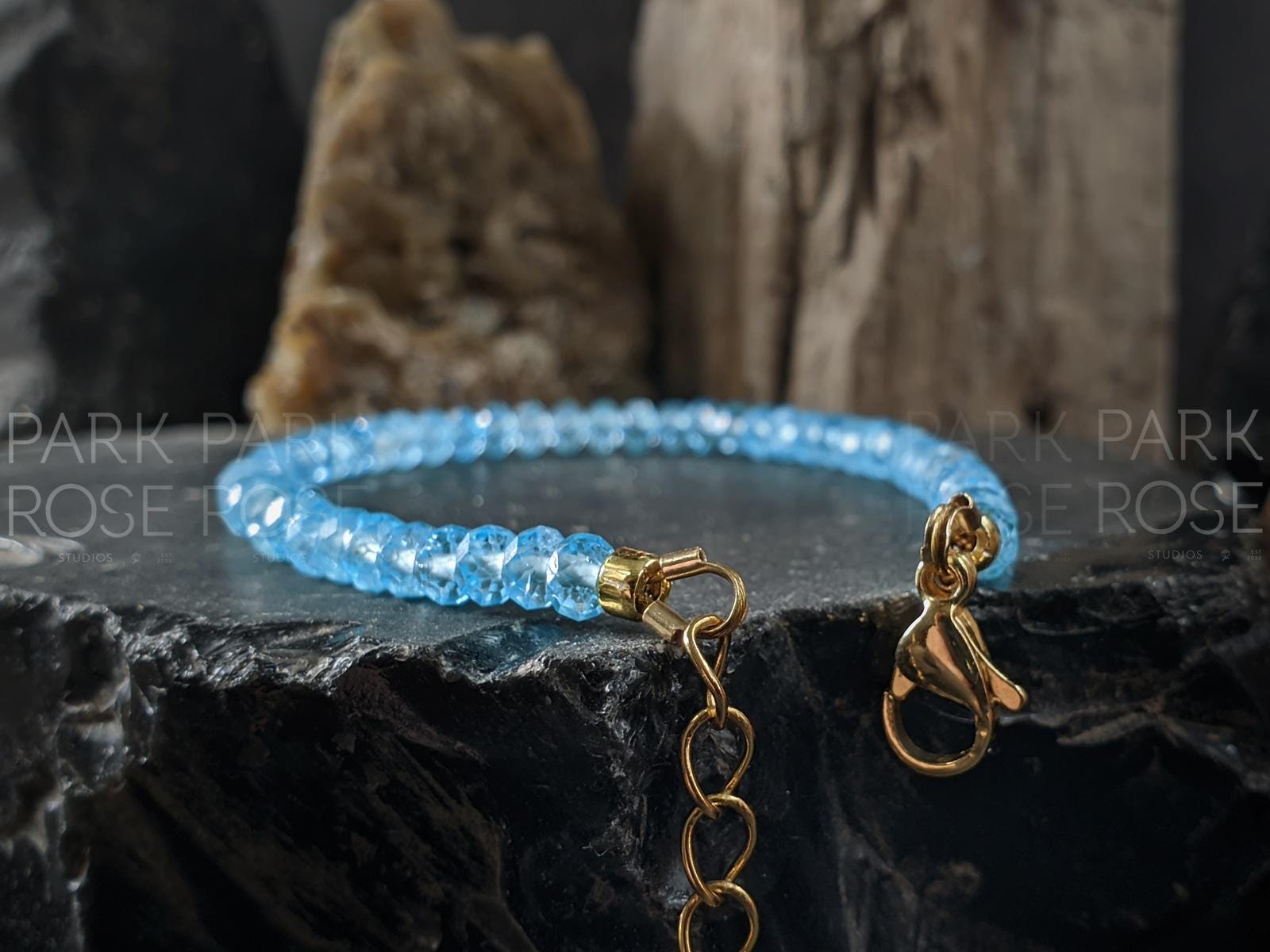 Dainty Faceted Brazil Topaz Bracelet (4mm)