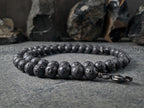 Black Lava Bead Necklace (6/8/10/12/14mm)