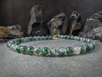 Chunky AAA Moss Agate Gemstone Necklace