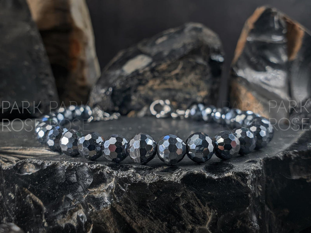 Faceted Terahertz Bracelet (6mm)