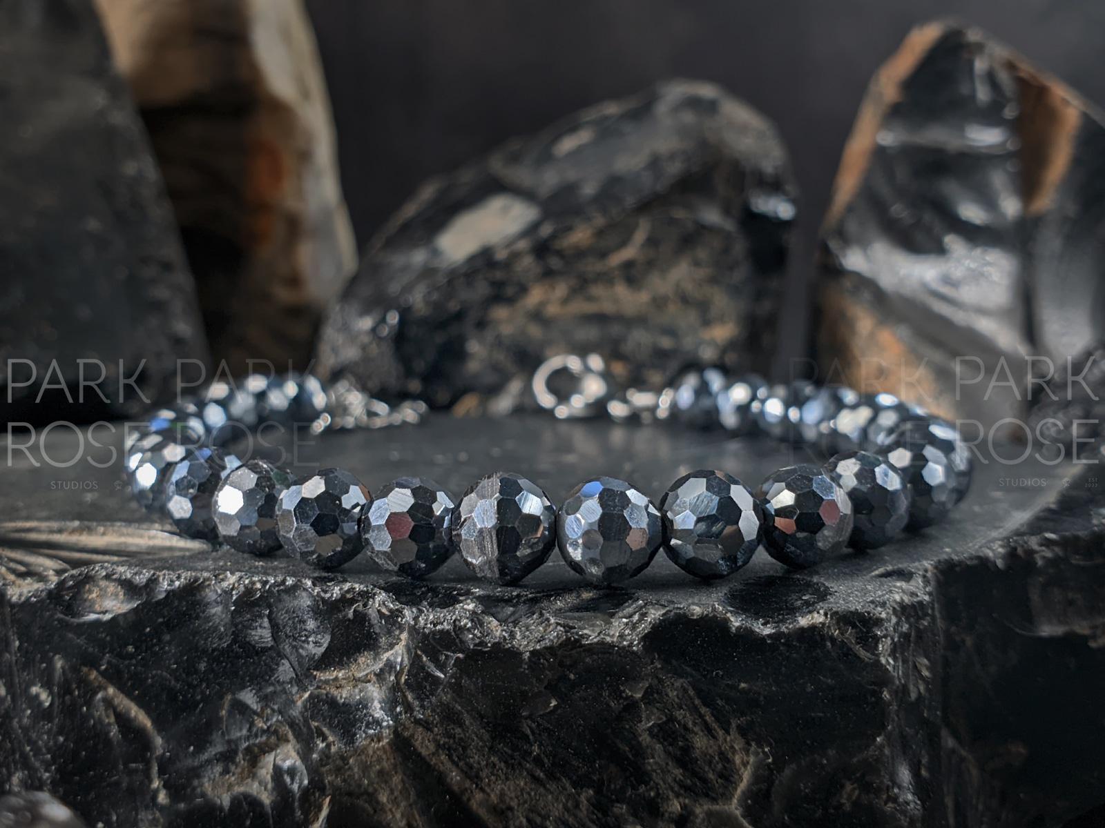 Faceted Terahertz Bracelet (6mm)