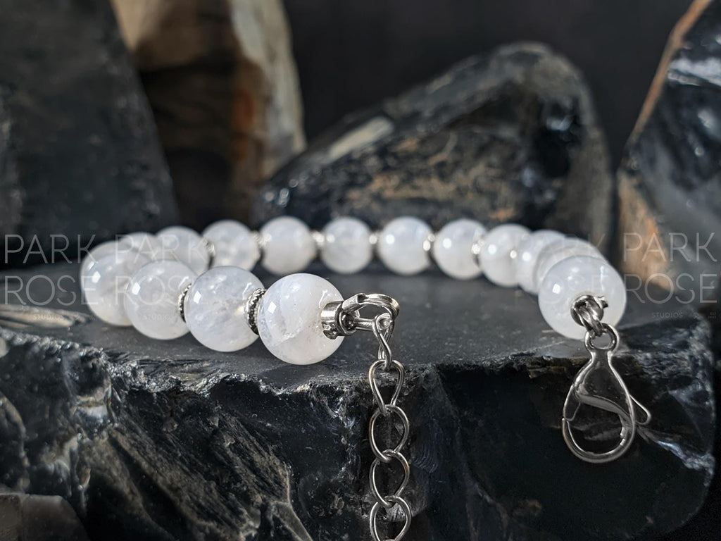 High Grade Untreated AAAA Rainbow Moonstone Bracelet