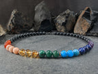 7 Chakra Necklace: Copper, Shungite & Gemstone (10mm)