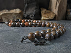 Chunky Bronzite and Copper Necklace (10mm)