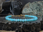 Dainty Faceted Amazonite Bracelet or Anklet (4mm)