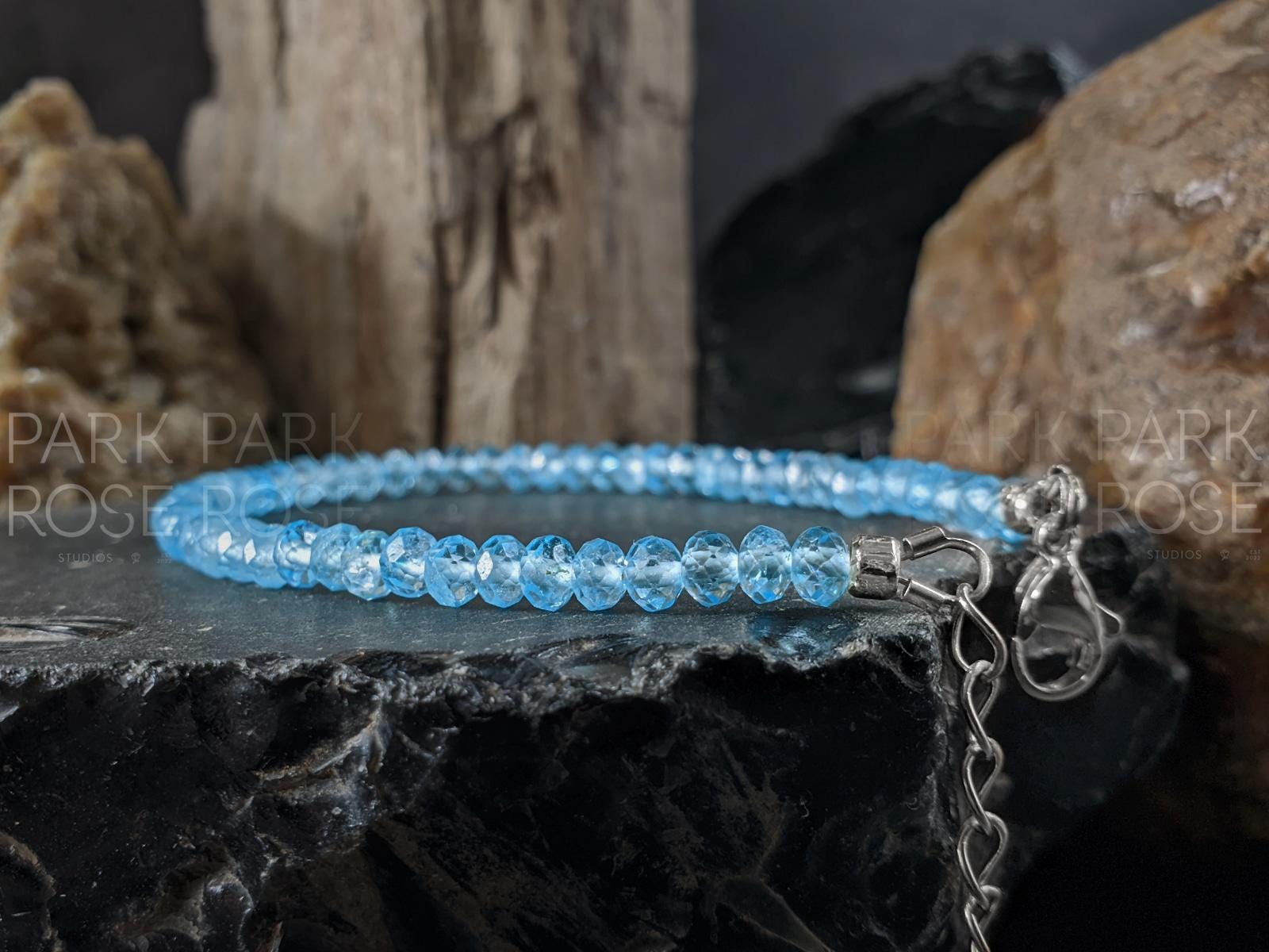 Dainty Faceted Brazil Topaz Bracelet (4mm)