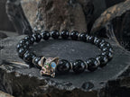 925 Sterling Silver Doggy Sugar Skull Bracelet (8mm)