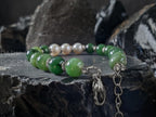 Nephrite Jade & Freshwater Pearl Bracelet (8mm)