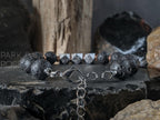 Gibeon Meteorite Lava Bracelet: Chunky Copper Inlay