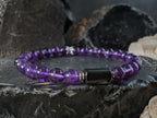 AAAA Amethyst & Black Tourmaline Bracelet