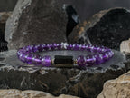 AAAA Amethyst & Black Tourmaline Bracelet