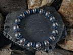 Bundle: Blue Hematite Titanium Bracelet Necklace Set, Grade 2 Titanium (10mm)