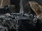Calico Tourmaline Meteorite Bracelet (8mm)