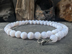 Blue Lace Agate Gemstone Necklace (10mm)