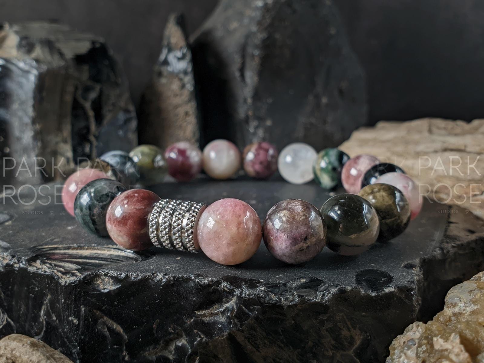 Watermelon Tourmaline Bracelets