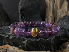 Super Seven Gemstone Bracelet: 24K Solid Gold Cat Eye Bead (10mm)