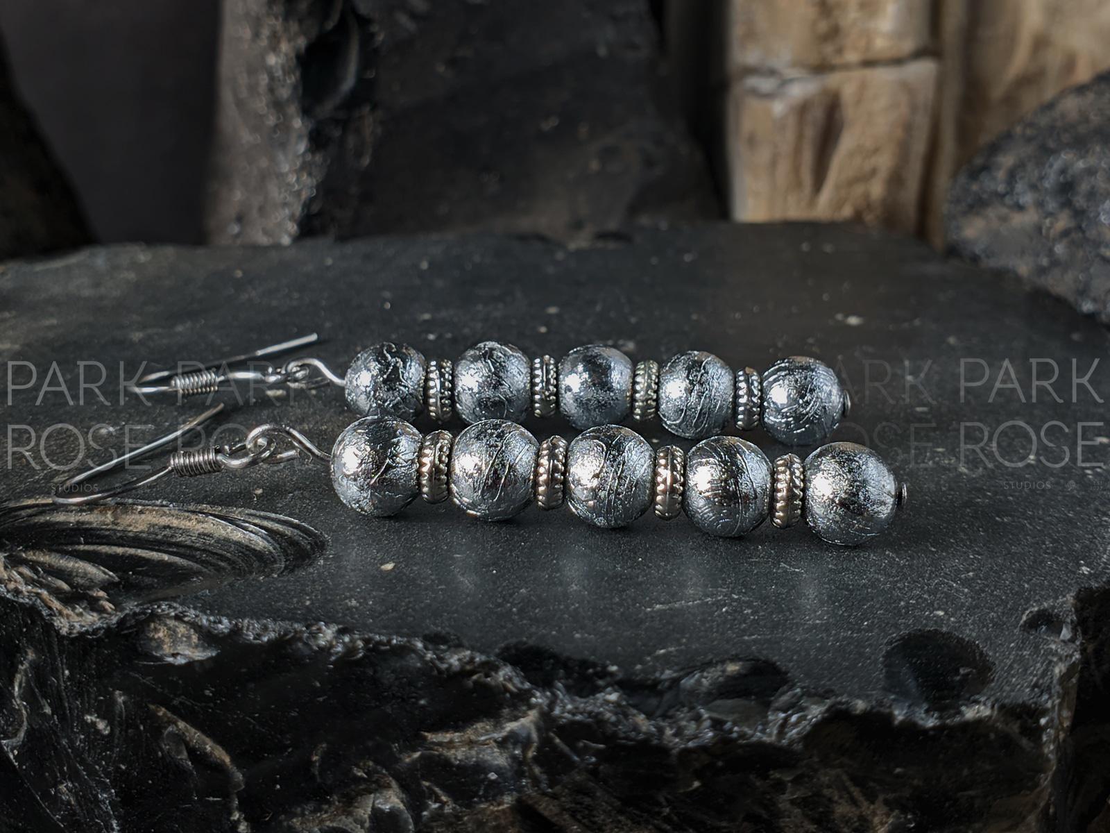 Gibeon Meteorite Earrings (6mm)