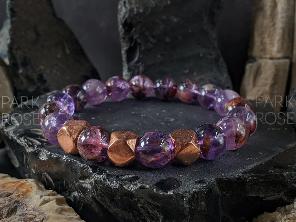Super Seven Copper Bracelet, Auralite 23, Melody Stone (10mm)