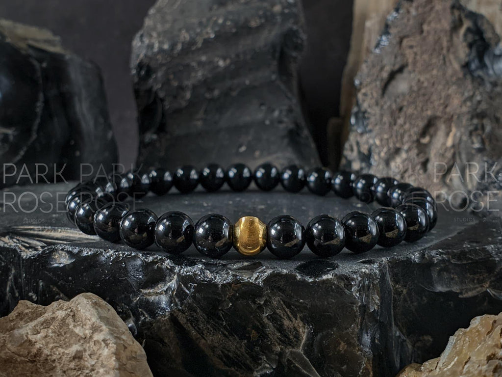 Bundle: Spinel & Moonstone Bracelet, 24K Solid Gold Cat Eye Bead (6/8mm)