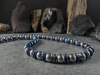 Blue Hematite Titanium Necklace: Grade 2 Titanium (10mm)