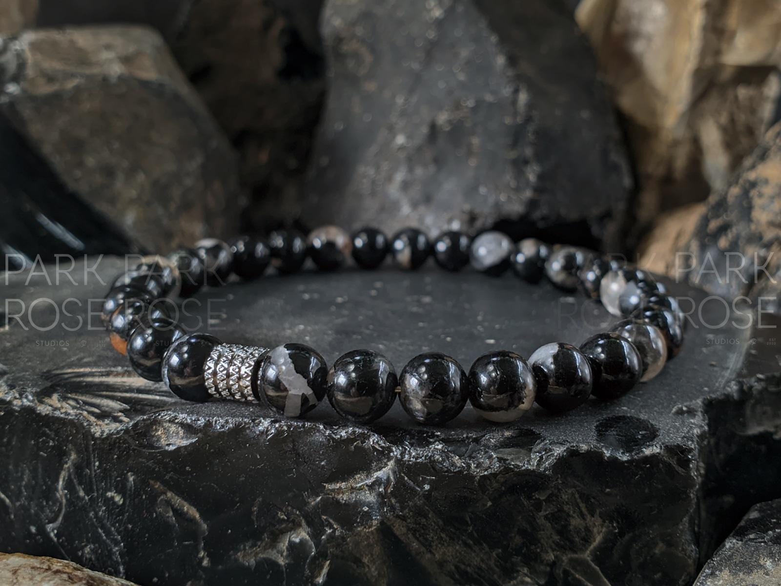 Bundle: Watermelon & Calico Tourmaline Bracelet Set (6mm)
