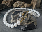 Sri Lanka Moonstone Stainless Steel Carabiner Necklace (10mm)