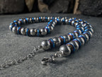 Blue Hematite Titanium Necklace: Grade 2 Titanium (10mm)