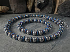 Bundle: Blue Hematite Titanium Bracelet Necklace Set, Grade 2 Titanium (10mm)