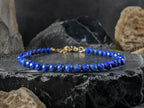 Dainty Faceted Lapis Lazuli Bracelet / Anklet (4mm)
