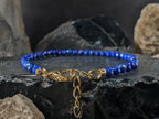 Dainty Faceted Lapis Lazuli Bracelet / Anklet (4mm)