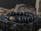 Set of 3 Triple Protection Bracelet Stack: Shungite, Terahertz, Tiger's Eye