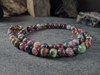 AAAAA Mixed Tourmaline Beaded Carabiner Necklace (8mm)