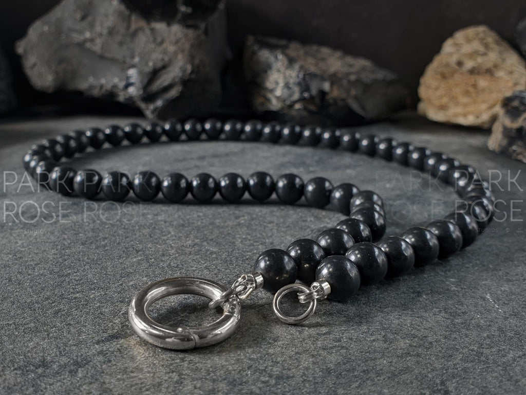 Faith Cross Pendant Shungite Carabiner Necklace