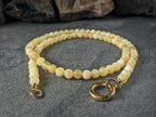 Natural Australian Yellow Opal Carabiner Necklace (6mm)