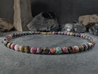 AAAAA Mixed Tourmaline Beaded Carabiner Necklace (8mm)