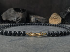 Russian Shungite Carabiner Necklace (8mm)
