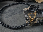 Russian Shungite Carabiner Necklace (8mm)