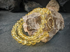 Sunburst Caribiner Necklace, Citrine or Amethyst, Sun Pendant