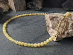 Natural Australian Yellow Opal Carabiner Necklace (6mm)