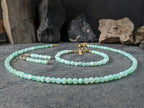 Dainty Faceted Australia Chrysoprase Earrings (4mm)