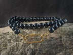 Uruguay Onyx Carabiner Necklace (8mm)