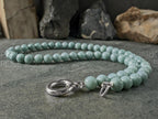 Natural Untreated Myanmar Jadeite Carabiner Necklace (8mm)