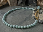 Natural Untreated Myanmar Jadeite Carabiner Necklace (8mm)