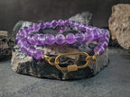 Lavender Amethyst Carabiner Gemstone Necklace (8mm)