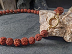 Nepal Rudraksha Natural Seed Prayer Bead Necklace (12mm)