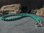 Congo Malachite Carabiner Necklace (8mm)